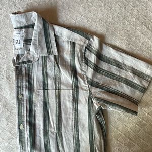 Men’s striped linen shirt